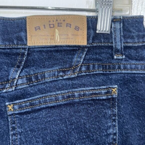 Riders Womens 16 Medium Dark Wash Tapered Leg Denim Jeans - Picture 2 of 9
